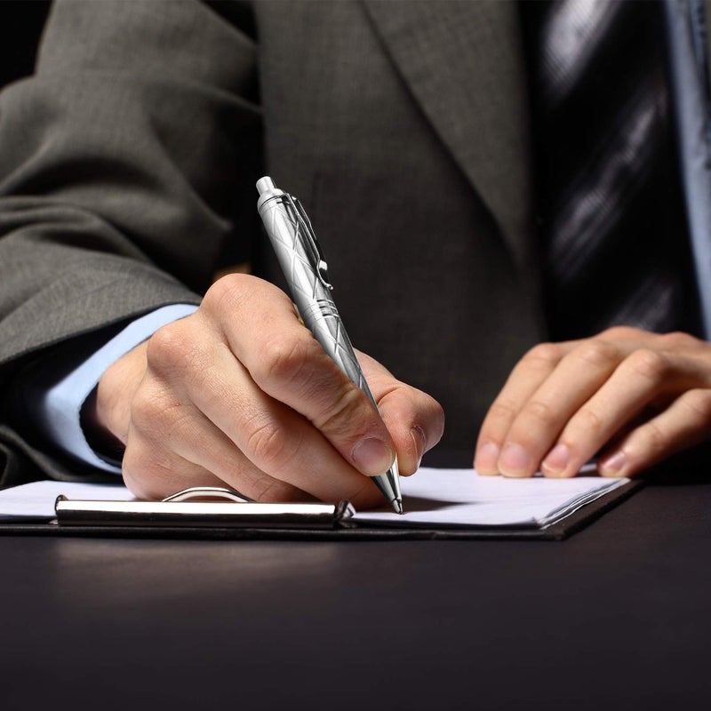 SMOOTHERPRO قلم آلية زر دفع من الفولاذ المقاوم للصدأ SMOOTHERPRO وزن مريح للإمساك به قلم حبر جاف للضغط هدية عيد الحب عيد الفصح عيد الميلاد عيد الميلاد عيد الميلاد توقيع هدية (PSS043) - Image 3